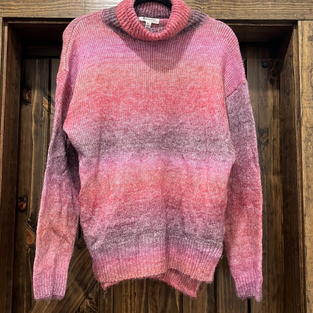 Pink/Purple ombré turtleneck